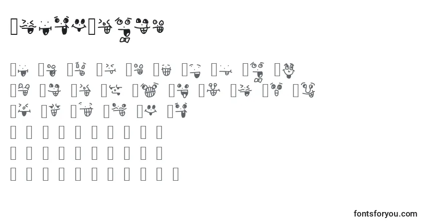 Czcionka CrazySmile – alfabet, cyfry, specjalne znaki
