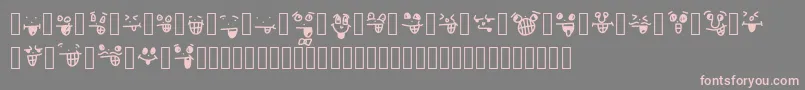 CrazySmile Font – Pink Fonts on Gray Background