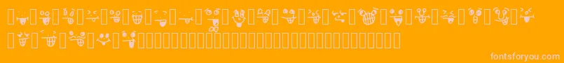 CrazySmile Font – Pink Fonts on Orange Background
