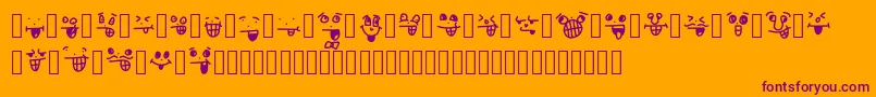 CrazySmile Font – Purple Fonts on Orange Background