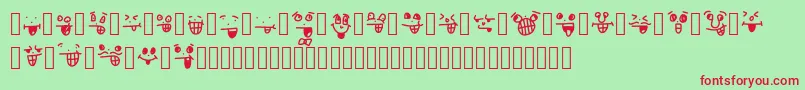 CrazySmile Font – Red Fonts on Green Background