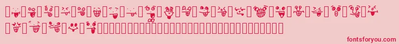 CrazySmile Font – Red Fonts on Pink Background