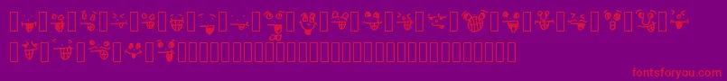 CrazySmile Font – Red Fonts on Purple Background