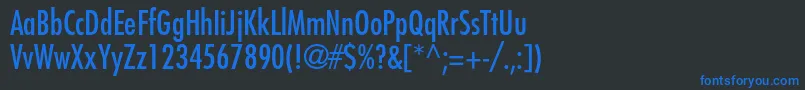 FuturastdCondensed Font – Blue Fonts on Black Background