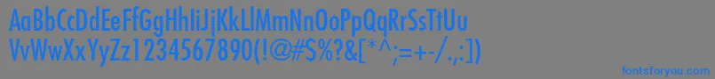 FuturastdCondensed Font – Blue Fonts on Gray Background