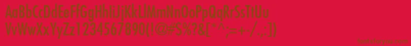 FuturastdCondensed Font – Brown Fonts on Red Background