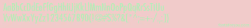 FuturastdCondensed Font – Green Fonts on Pink Background