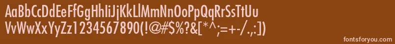 FuturastdCondensed Font – Pink Fonts on Brown Background