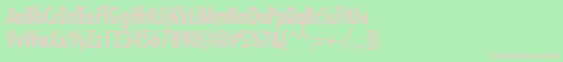 FuturastdCondensed Font – Pink Fonts on Green Background