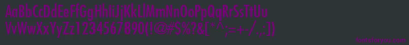 FuturastdCondensed Font – Purple Fonts on Black Background