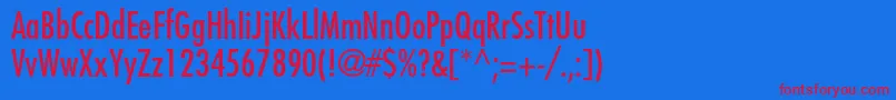 FuturastdCondensed Font – Red Fonts on Blue Background