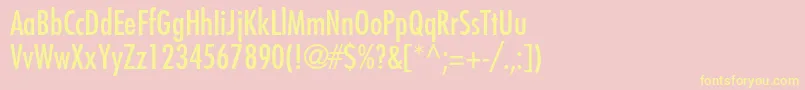 FuturastdCondensed Font – Yellow Fonts on Pink Background