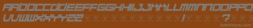 QuaaludesItalic Font – Gray Fonts on Brown Background