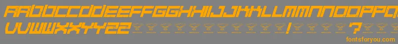 QuaaludesItalic-Schriftart – Orangefarbene Schriften auf grauem Hintergrund