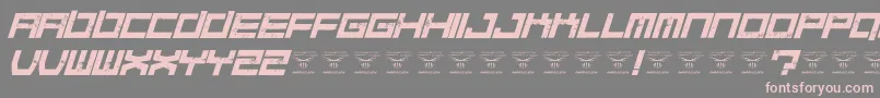 QuaaludesItalic Font – Pink Fonts on Gray Background