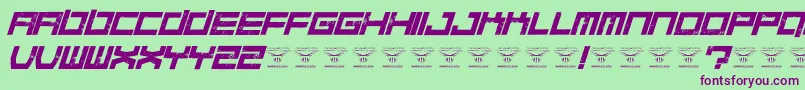 QuaaludesItalic Font – Purple Fonts on Green Background