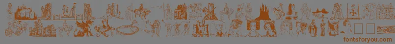 001MedievalDaze Font – Brown Fonts on Gray Background