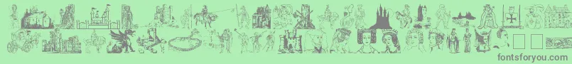 001MedievalDaze Font – Gray Fonts on Green Background