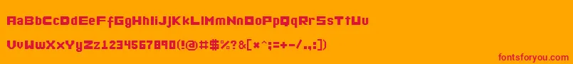 OkulaHayir Font – Red Fonts on Orange Background