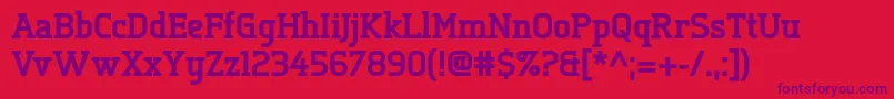 TertreXbol Font – Purple Fonts on Red Background