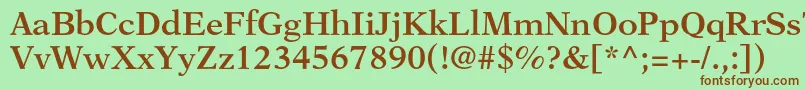 NewasterltstdSemibold Font – Brown Fonts on Green Background