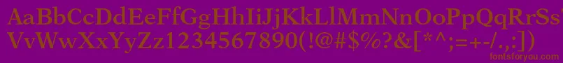 NewasterltstdSemibold Font – Brown Fonts on Purple Background