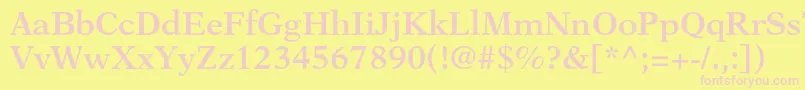 NewasterltstdSemibold Font – Pink Fonts on Yellow Background