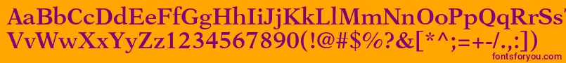 NewasterltstdSemibold Font – Purple Fonts on Orange Background