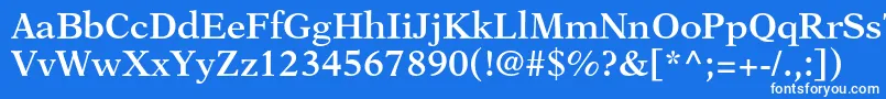 Шрифт NewasterltstdSemibold – белые шрифты на синем фоне