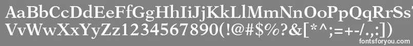 フォントNewasterltstdSemibold – 灰色の背景に白い文字