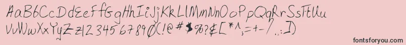 Lehn168-Schriftart – Schwarze Schriften auf rosa Hintergrund