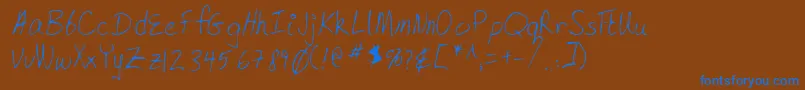 Шрифт Lehn168 – синие шрифты на коричневом фоне