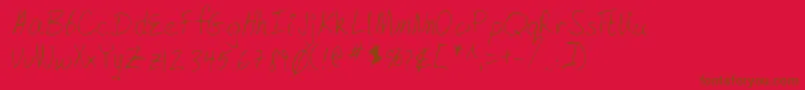 Police Lehn168 – polices brunes sur fond rouge