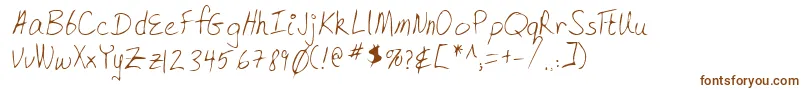 Шрифт Lehn168 – коричневые шрифты на белом фоне
