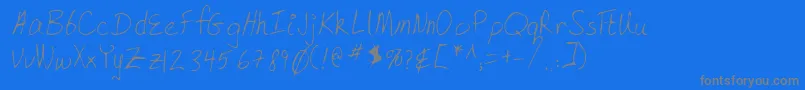 Lehn168 Font – Gray Fonts on Blue Background
