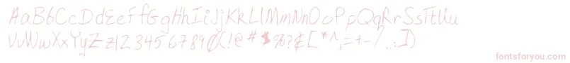 Lehn168 Font – Pink Fonts on White Background