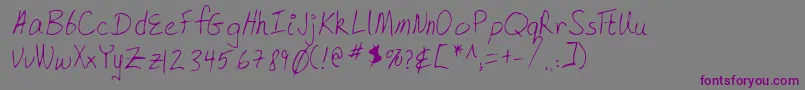 Шрифт Lehn168 – фиолетовые шрифты на сером фоне