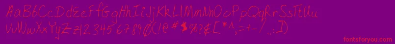 Czcionka Lehn168 – czerwone czcionki na fioletowym tle