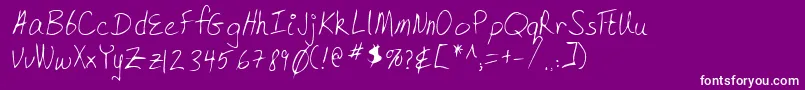 Lehn168 Font – White Fonts on Purple Background