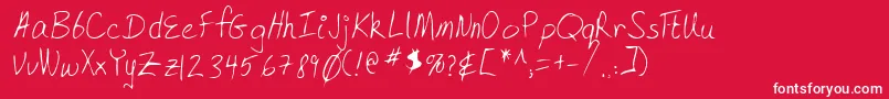 Lehn168 Font – White Fonts on Red Background