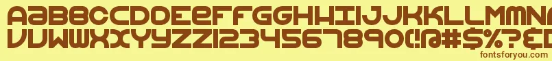 VertigoUpright2Brk Font – Brown Fonts on Yellow Background