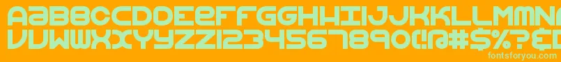 VertigoUpright2Brk Font – Green Fonts on Orange Background