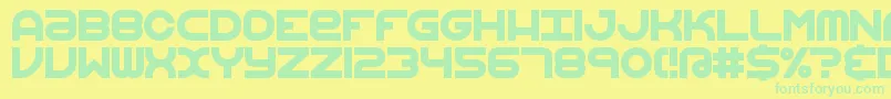 VertigoUpright2Brk Font – Green Fonts on Yellow Background