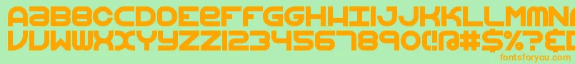 VertigoUpright2Brk Font – Orange Fonts on Green Background