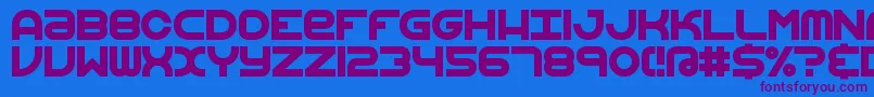 VertigoUpright2Brk Font – Purple Fonts on Blue Background