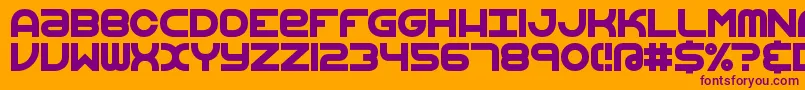 VertigoUpright2Brk Font – Purple Fonts on Orange Background