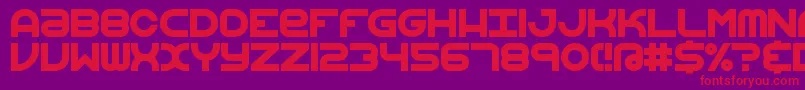 VertigoUpright2Brk Font – Red Fonts on Purple Background