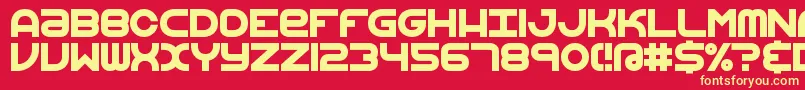 VertigoUpright2Brk Font – Yellow Fonts on Red Background