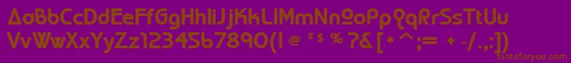 フォントWorldOfWater – 紫色の背景に茶色のフォント