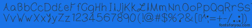 TheLondon Font – Black Fonts on Blue Background